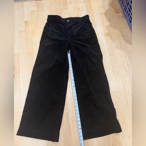LOFT Black Corduroy Wide-Leg Pants
